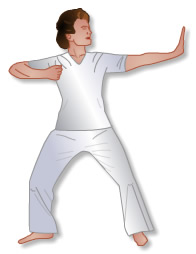 Woman doing Tai Chi